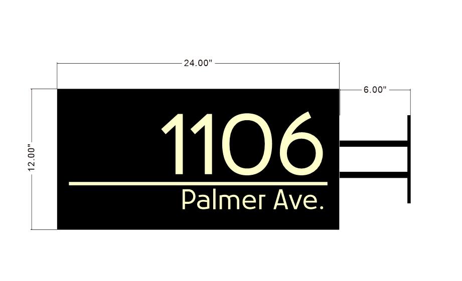 1106 Palmer Ave. double sided thin light box