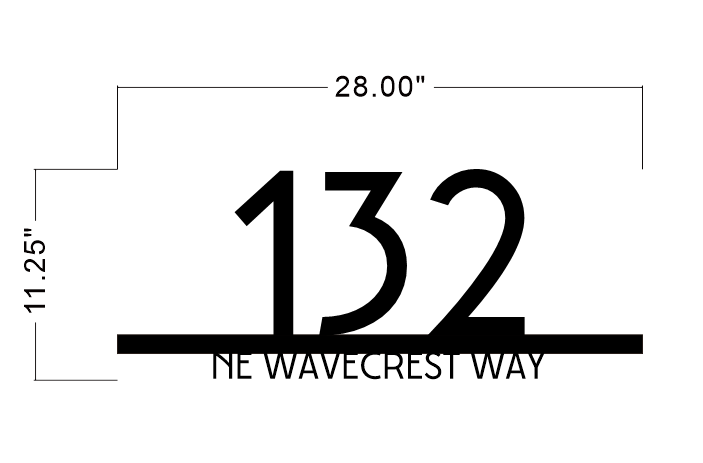 132 OneUnit Backlit House Numbers