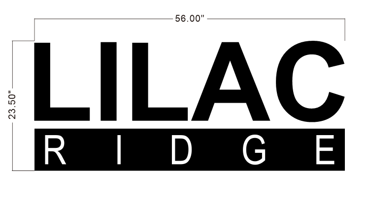 Metal Backlit Sign - LILAC RIDGE logo