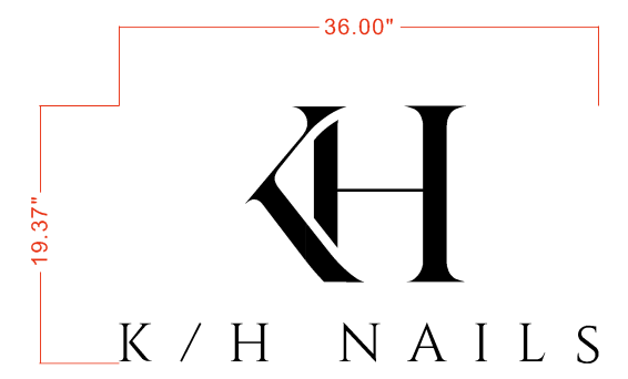 Backlit Letters style - KH logo