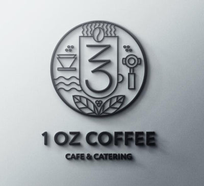 1 OZ COFFEE 3D metal sign