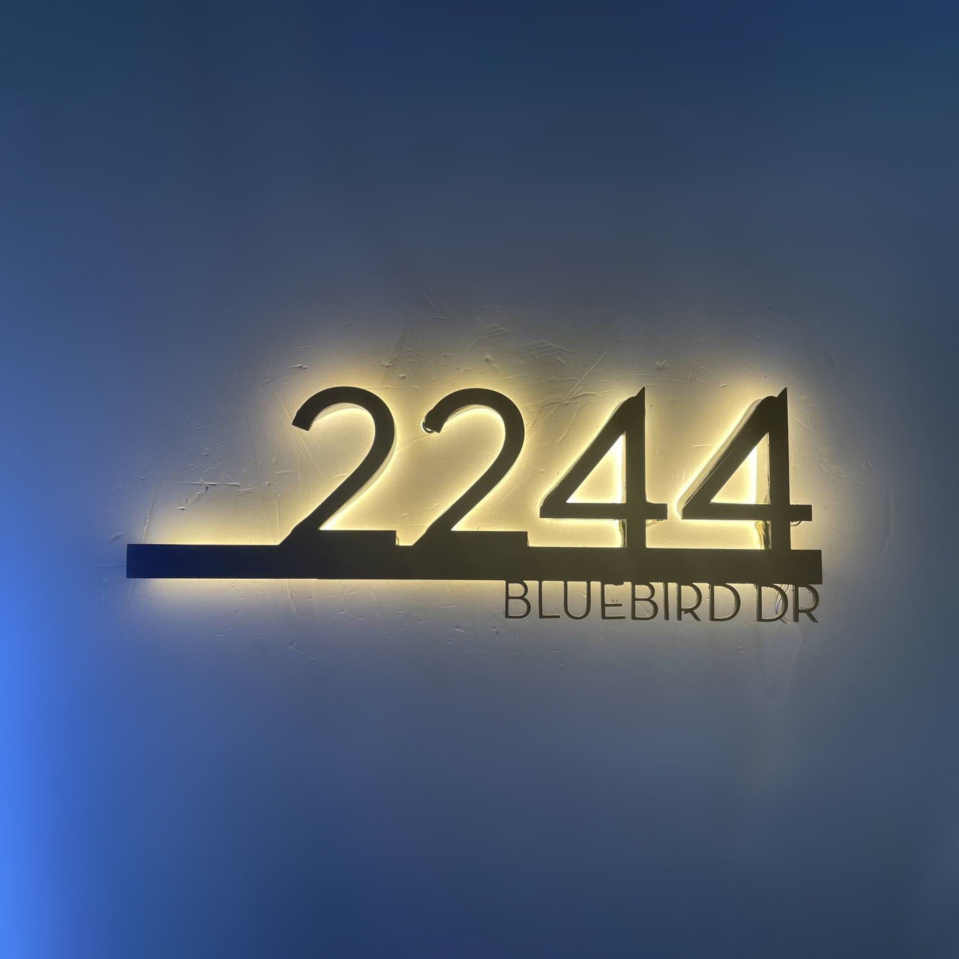 Easy Install Backlit House Numbers Street Name Illuminated Signage