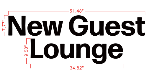 Backlit Letters - New Guest Lounge