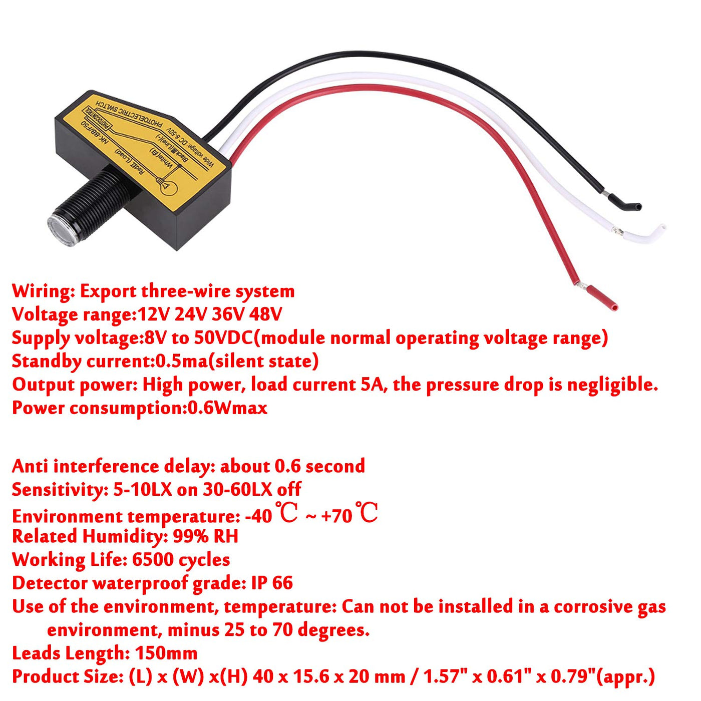 Accessories 12V DC Power Transformer and Dusk to Dawn Switch Dimmer