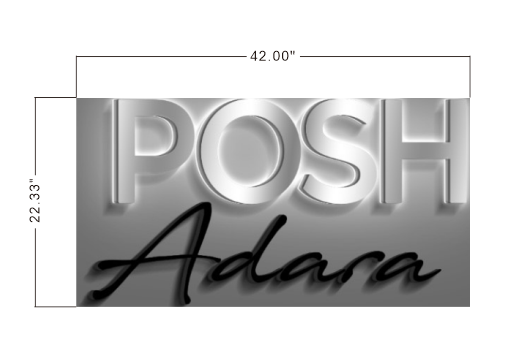 POSH Adara  metal backlit sign