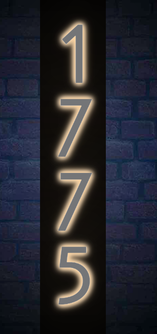 1775 Backilt House Number Sign