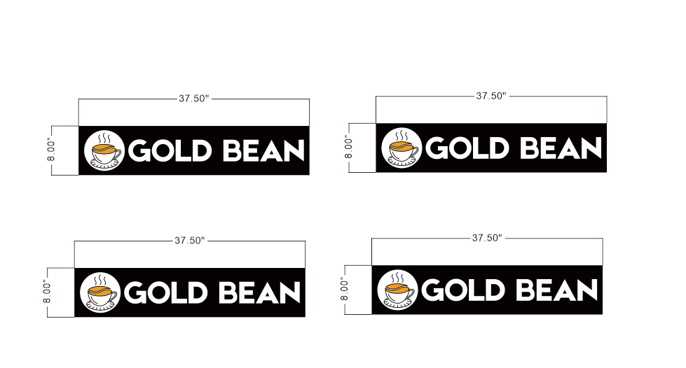 GOLD BEAN 4x Acrylic Front Light Box