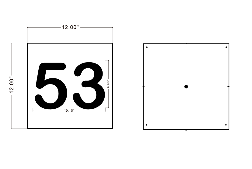 Address Number Front Light Box