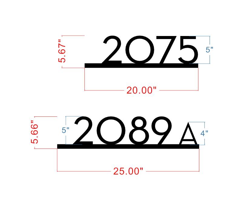 Metal Address Numbers x 14