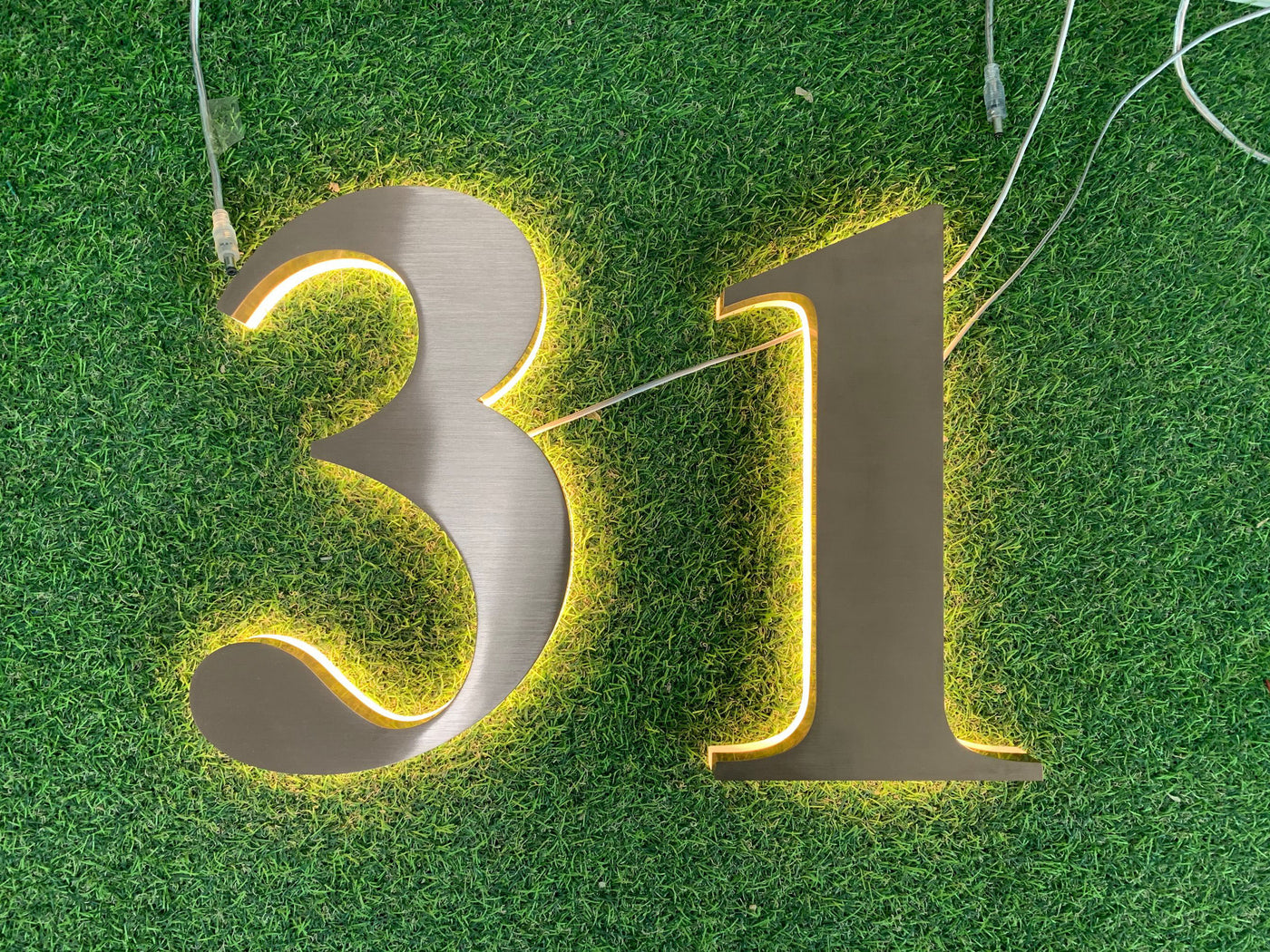 Illuminated House Numbers Lighted Led House Number Signs Metal Backlit 3D Letters