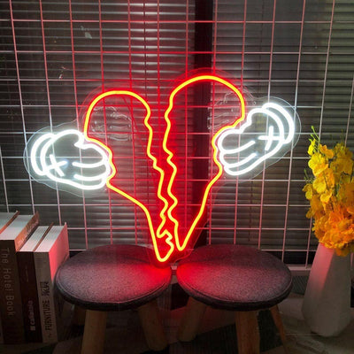 Breaking Heart Neon Sign Led Neon Light