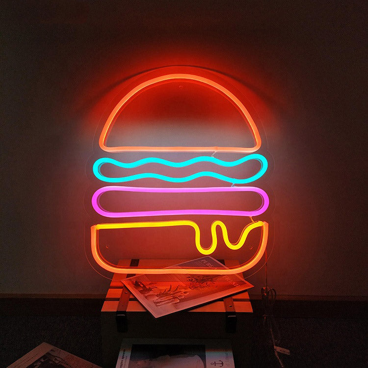 Hamburger Neon Sign Food Neon Lights