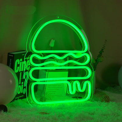 Hamburger Neon Sign Food Neon Lights