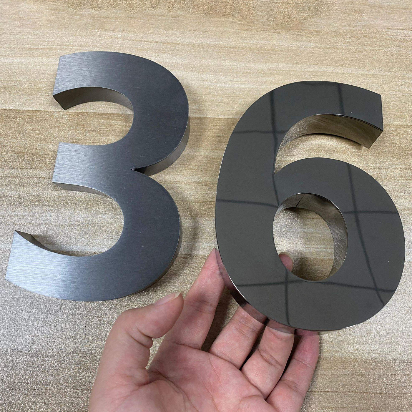 Individual 3D House Number Stainless Steel Non-Lighting Letters Address Number Mailbox Number