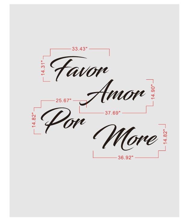 Favor Amor More Por Backlit Sign