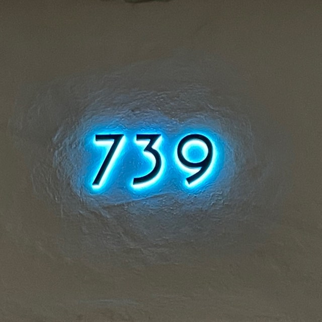 Led House Number Individual 3D House Number Led Metal Back Lighting Letter Signs