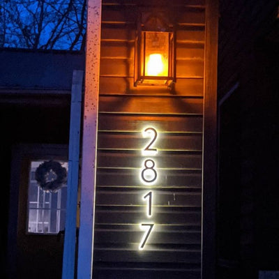Lighted House Numbers Led Halo Glow Light up Address Numbers for House Mail Box