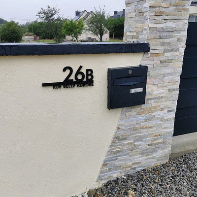 Modern Design Metal House Numbers Plaque Address Number Plaque Stainless Steel with Logo